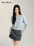 MacyMccoy Contrast Soft Cardigan(Blue)