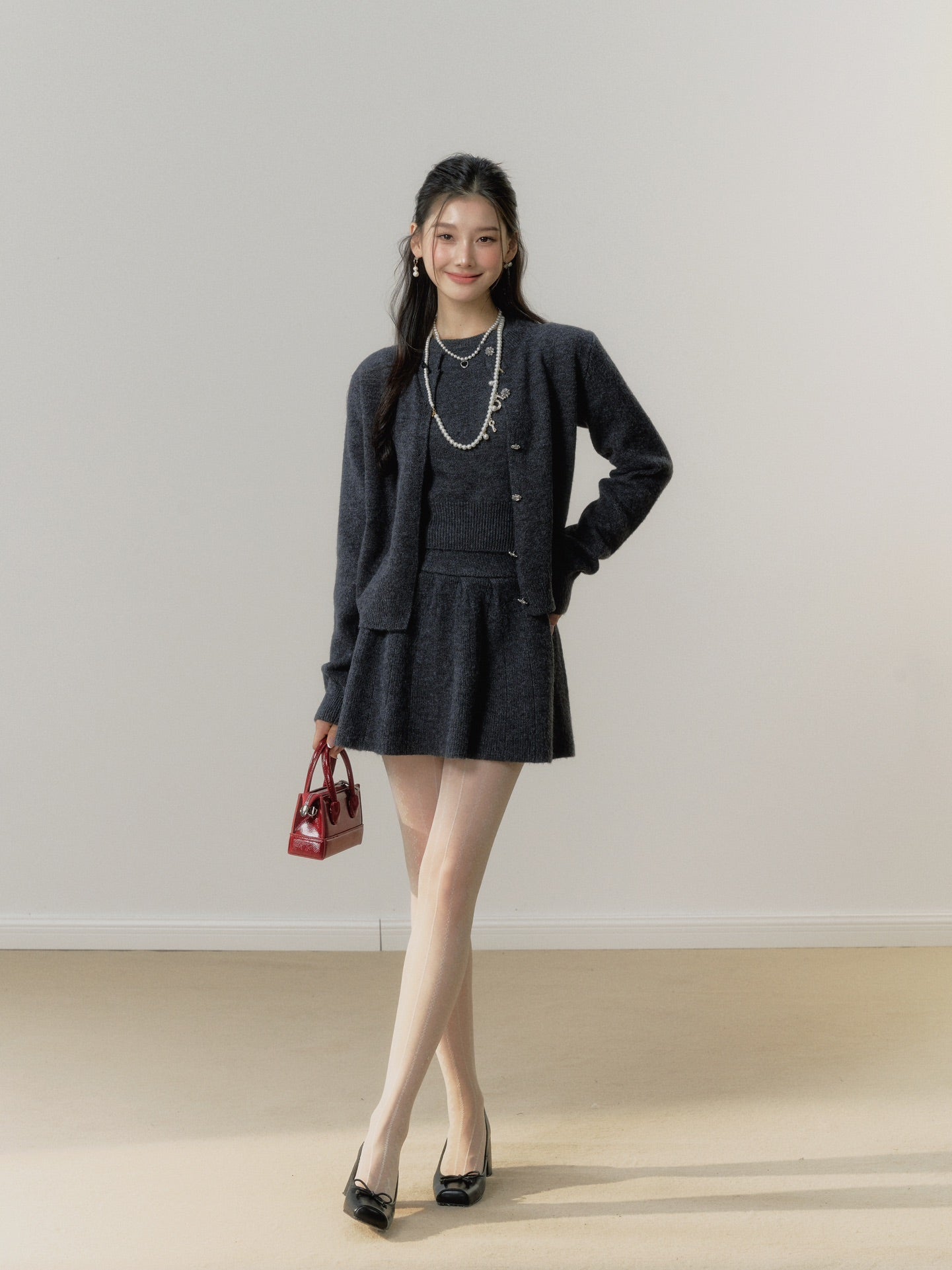 Lafreedom 3 pieces Knit Set(2color)