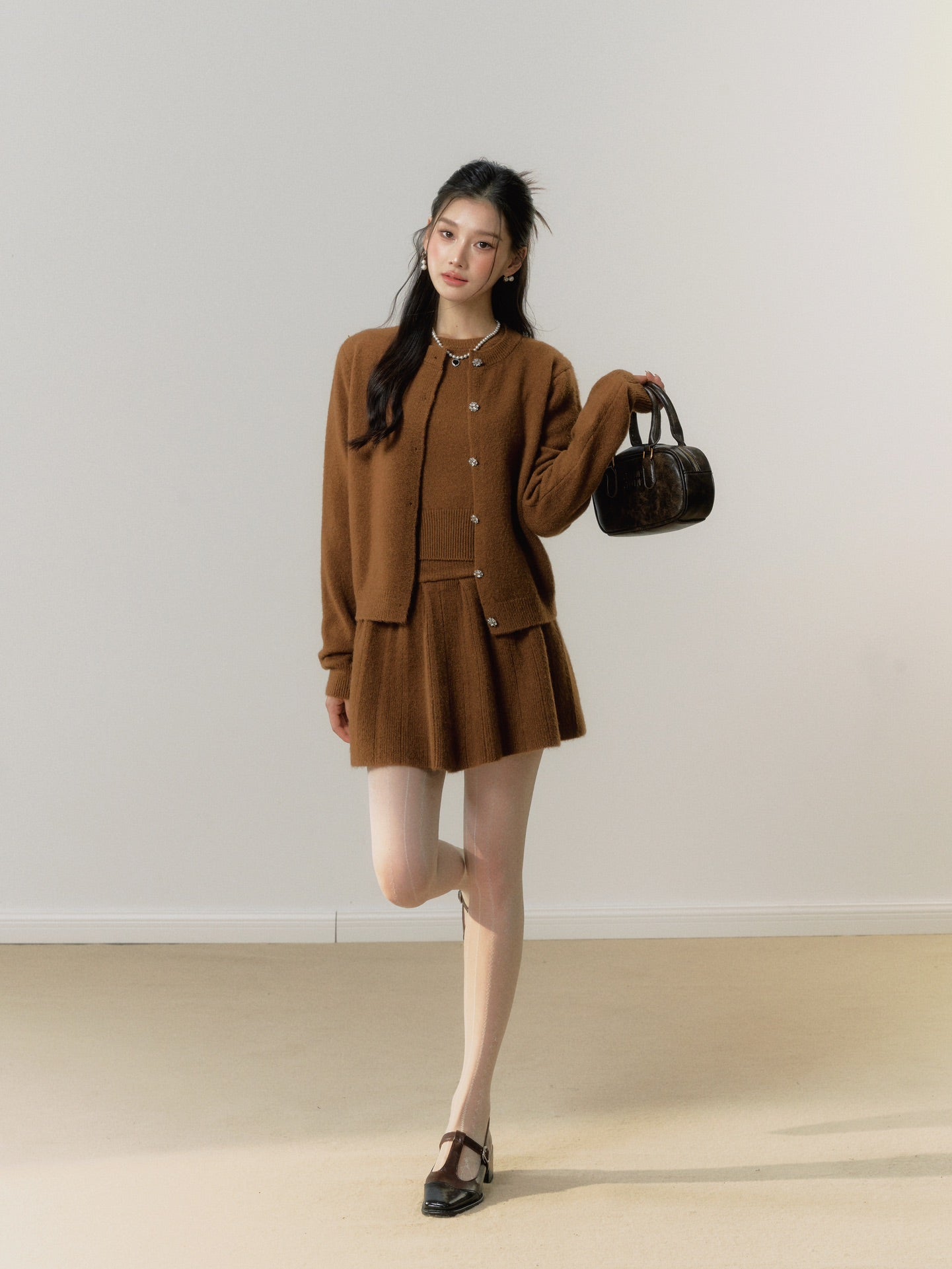 Lafreedom 3 pieces Knit Set(Brown)