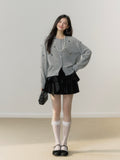 Lafreedom Grey Pearl Knit Cardigan