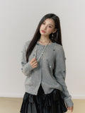 Lafreedom Grey Pearl Knit Cardigan