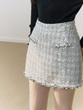 Lafreedom Silver Sequin Mini Skirt