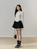 Lafreedom White Off-shoulder Top or Black Diamante Skirt