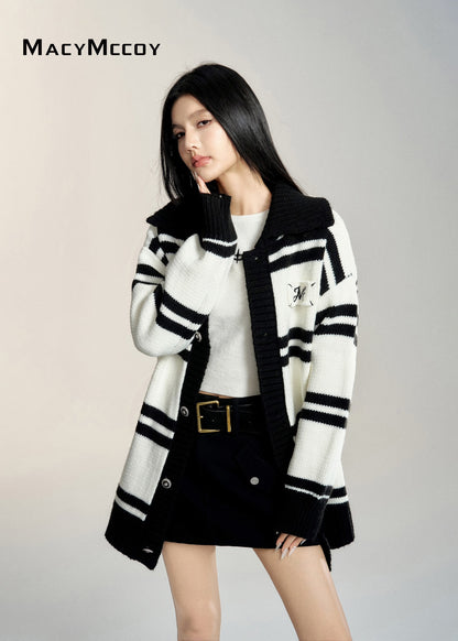 MacyMccoy Contrast Lapel Coat