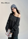 MacyMccoy One Shoulder Hoodie