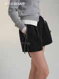 SOMESOWE Double Bow Black Shorts