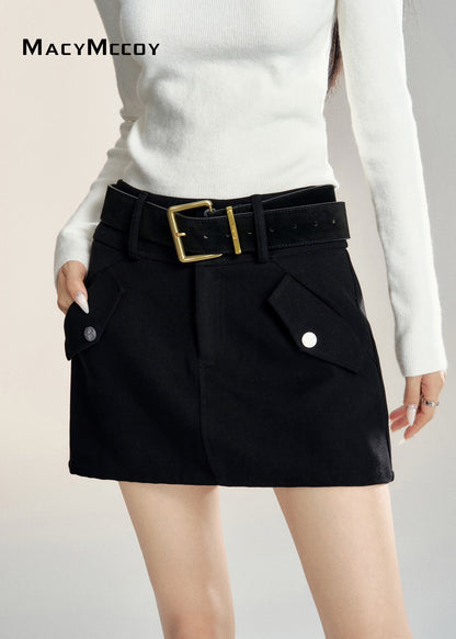 MacyMccoy 24FW Belt Mini Skirt(2color)