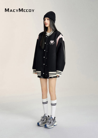 MacyMccoy 24FW Heart Baseball Jacket(2color)