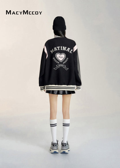 MacyMccoy 24FW Heart Baseball Jacket(2color)