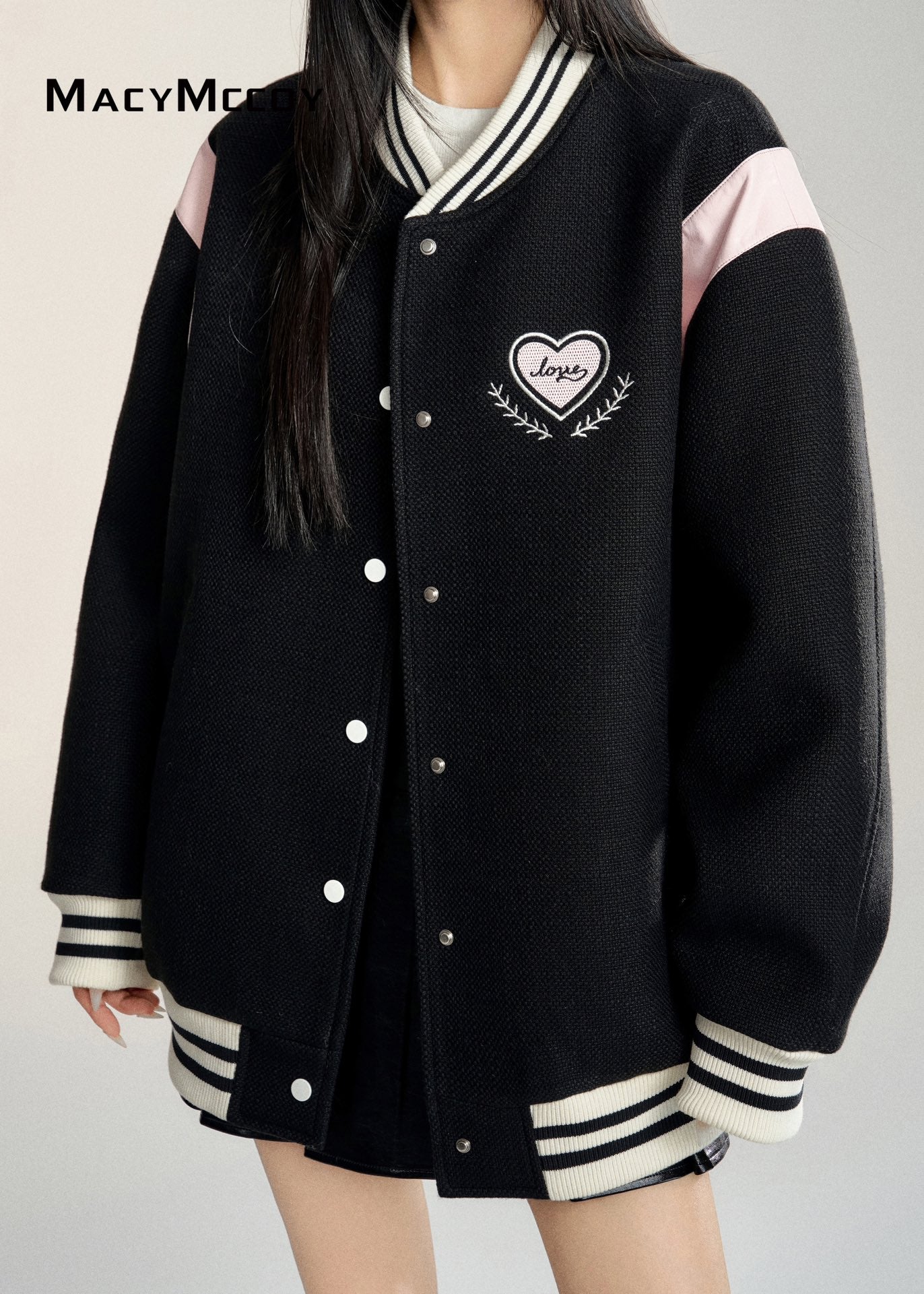 MacyMccoy 24FW Heart Baseball Jacket(2color)