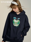 SOMESOWE Green Apple Printed Hoodie