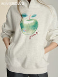 SOMESOWE Green Apple Printed Hoodie