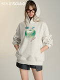 SOMESOWE Green Apple Printed Hoodie