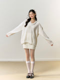 Lafreedom Lace V-neck Sweater(2color)