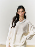 Lafreedom Lace V-neck Sweater(2color)