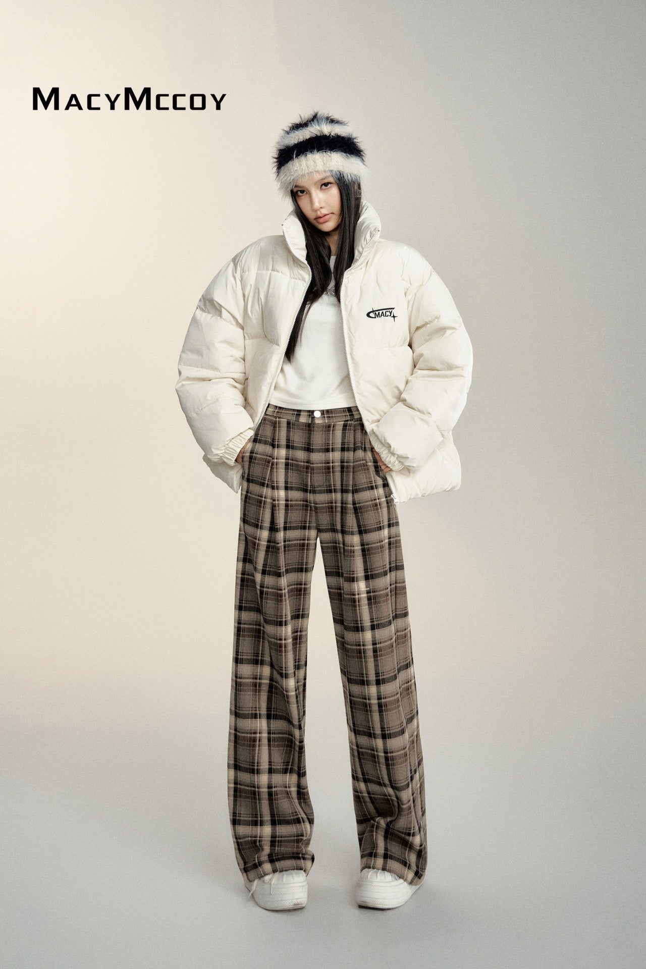 MacyMccoy 24FW Grid Loose Pants