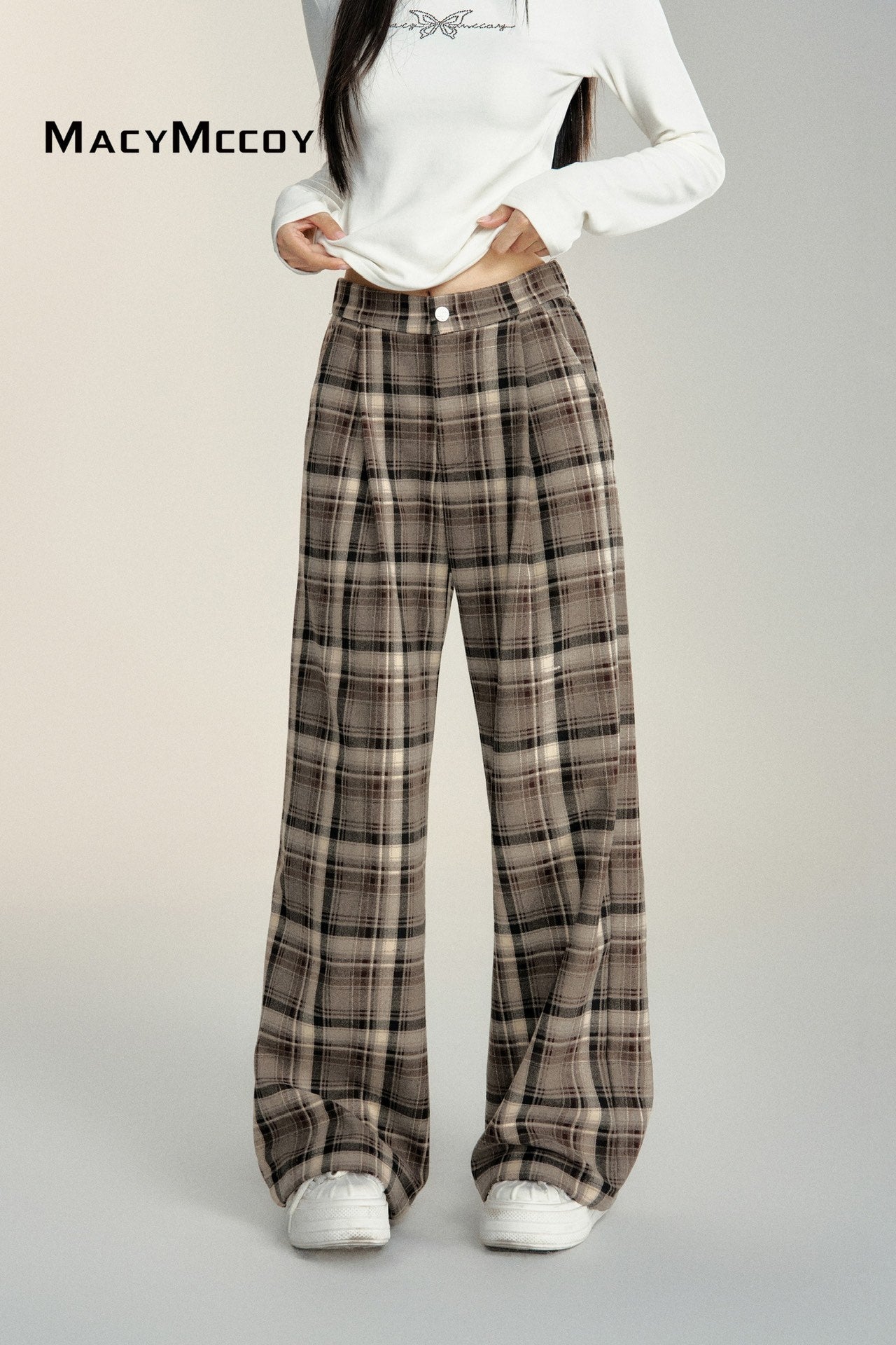 MacyMccoy 24FW Grid Loose Pants