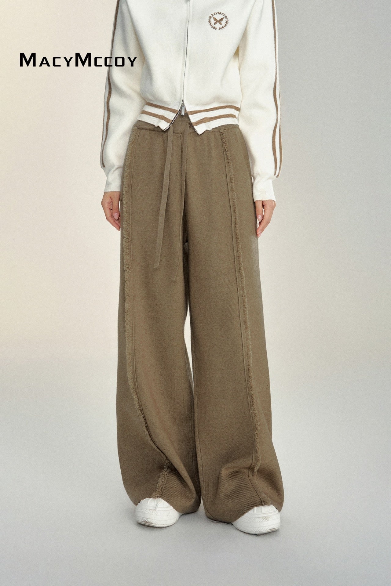 MacyMccoy Rough Edge Knit Pants(3color)