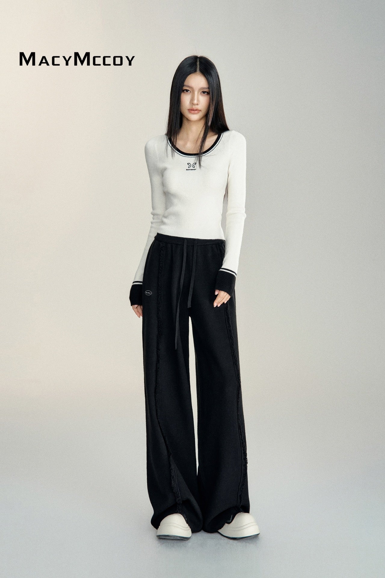 MacyMccoy Rough Edge Knit Pants(3color)