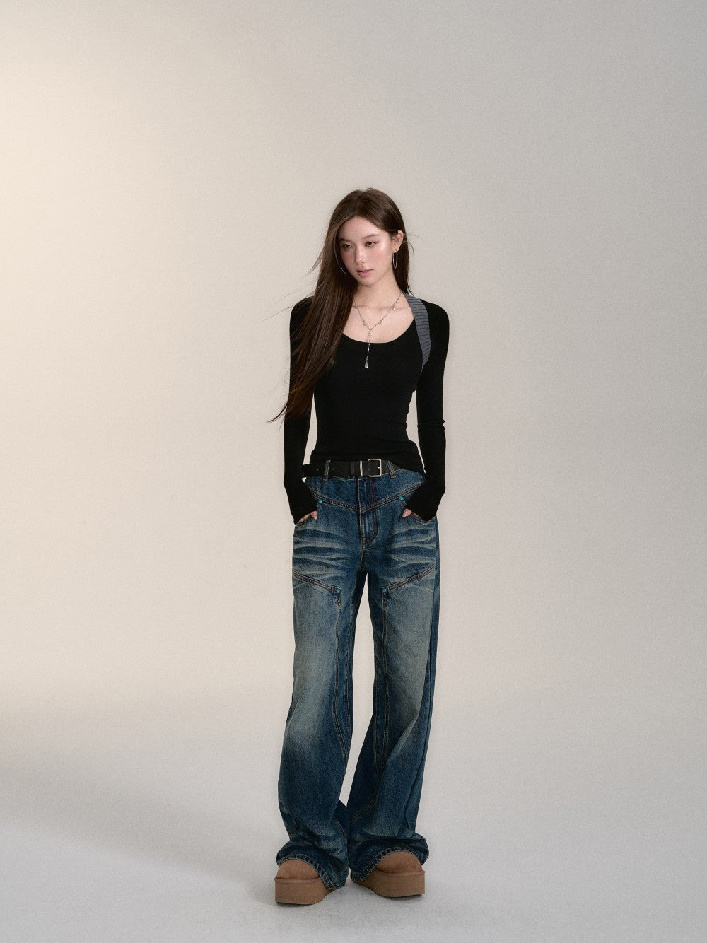 VIA PITTI Sale V24DK213 Contrast Knit Top