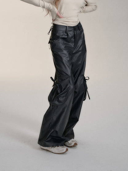 VIA PITTI V24DP168 Bowknot Loose Pants