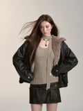 VIA PITTI V24DC121 Contrast Fur Coat(3color)