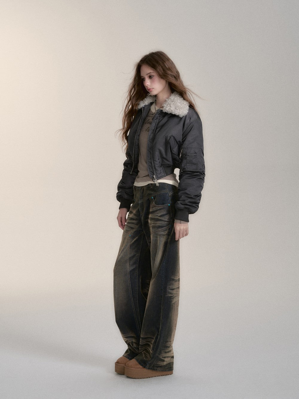 VIA PITTI V24DP211 Gradient Loose Jeans