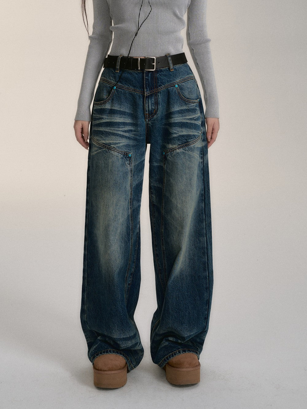 VIA PITTI V24DP210 Blue Loose Jeans