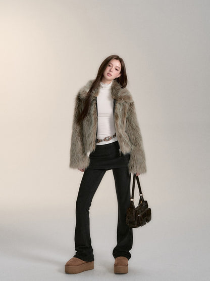 VIA PITTI V24DC179 Fur Coat(2color)