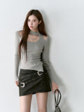 VIA PITTI V24DK162 Hollow Knit Top(2color)