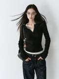 VIA PITTI V24DK111 Cable Knit Top(2color)