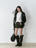 VIA PITTI V24DC079 Oversize Leather Coat(2color)