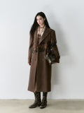 VIA PITTI V24DC128 Grid Maxi Coat(2color)