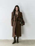 VIA PITTI V24DC128 Grid Maxi Coat(2color)