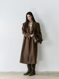 VIA PITTI V24DC128 Grid Maxi Coat(2color)