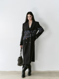 VIA PITTI V24DC128 Grid Maxi Coat(2color)