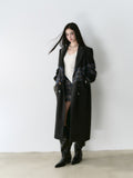 VIA PITTI V24DC128 Grid Maxi Coat(2color)