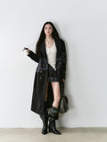 VIA PITTI V24DC128 Grid Maxi Coat(2color)