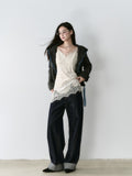 VIA PITTI V24DK148 Ribbon Knit Cardigan(2color)