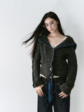 VIA PITTI V24DK148 Ribbon Knit Cardigan(2color)