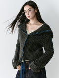 VIA PITTI V24DK148 Ribbon Knit Cardigan(2color)