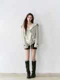 VIA PITTI V24DK148 Ribbon Knit Cardigan(2color)