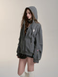 VIA PITTI V24DC088 Grey Hoodie