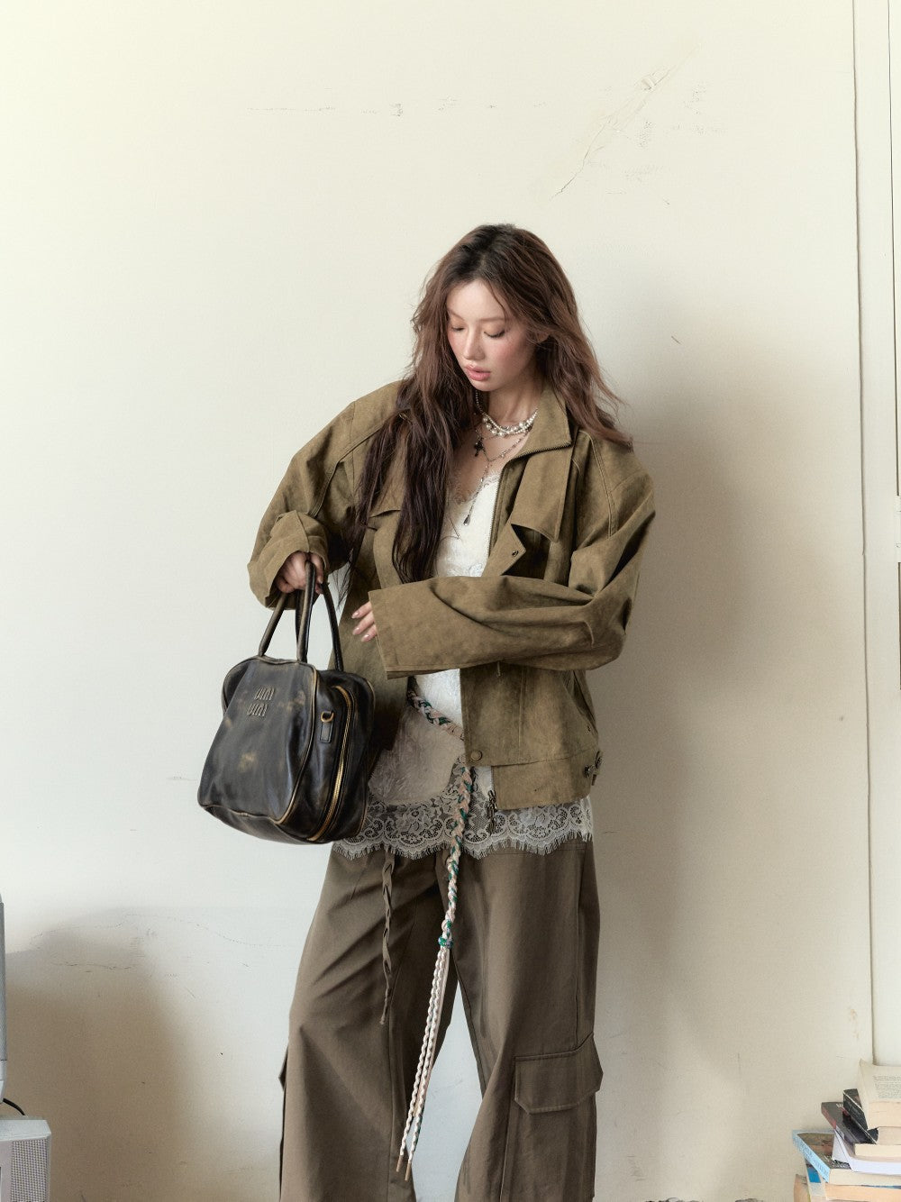 VIA PITTI [Best Seller] V24DC101 Boyfriend Coat &amp; Slip top(2color)