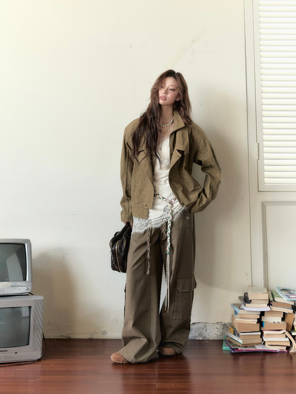 VIA PITTI [Best Seller] V24DC101 Boyfriend Coat &amp; Slip top(2color)