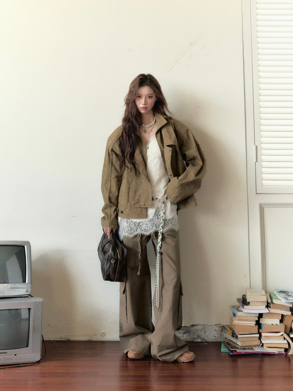 VIA PITTI [Best Seller] V24DC101 Boyfriend Coat &amp; Slip top(2color)