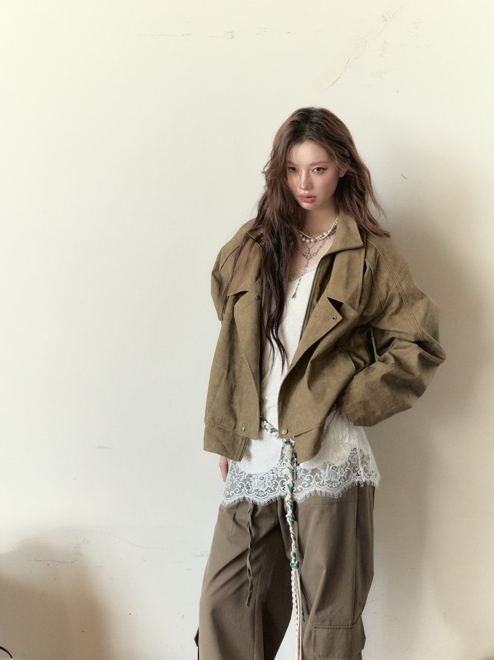 VIA PITTI [Best Seller] V24DC101 Boyfriend Coat &amp; Slip top(2color)