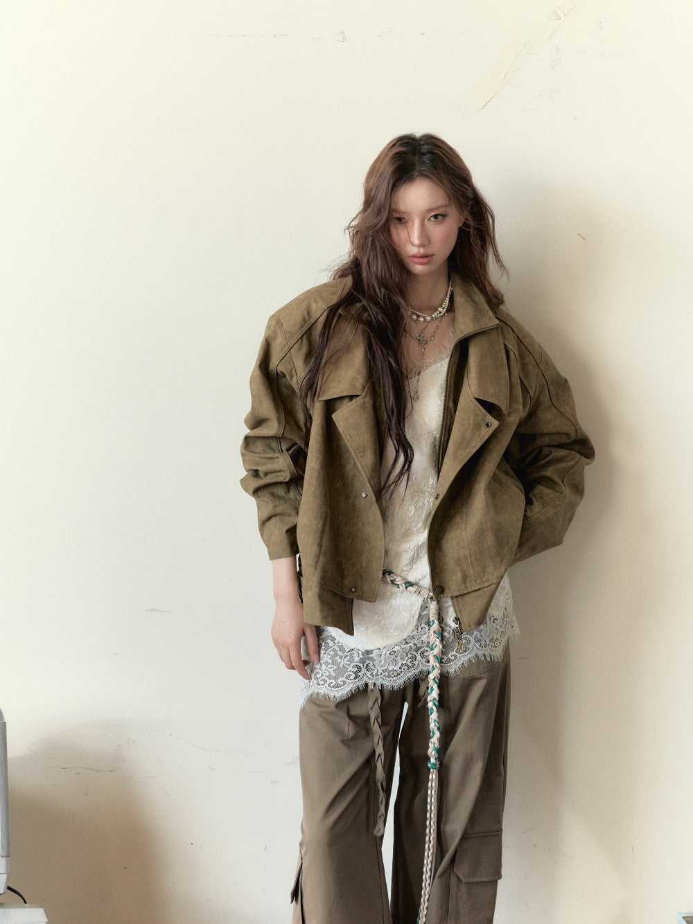 VIA PITTI [Best Seller] V24DC101 Boyfriend Coat &amp; Slip top(2color)
