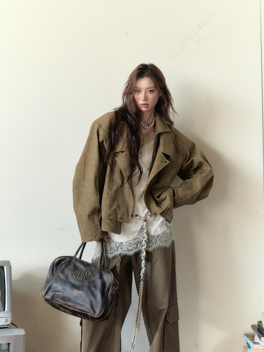 VIA PITTI [Best Seller] V24DC101 Boyfriend Coat &amp; Slip top(2color)