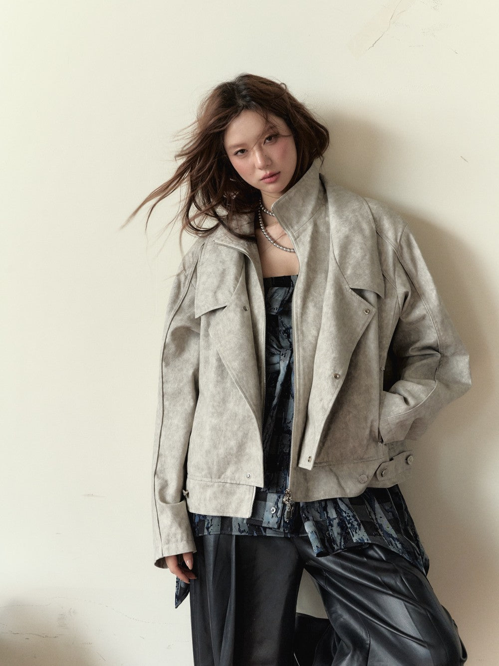 VIA PITTI [Best Seller] V24DC101 Boyfriend Coat &amp; Slip top(2color)